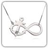 Handmade Collana con iniziale in argento sterling motivo ancora motivo infinito | Personalizza questa collana con un'iniziale; un gioiello curato e versatile per lo stile quotidiano.
