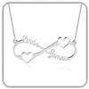 Handmade Collana personalizzabile in argento sterling motivo infinito | Personalizza questa collana con un dettaglio personale; un gioiello curato e versatile per lo stile quotidiano.