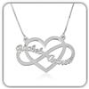 Handmade Collana con nome in argento sterling motivo cuore motivo infinito | Personalizza questa collana con un nome; un gioiello curato e versatile per lo stile quotidiano.