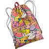 Handmade Generico Sacca Bambino Kawaii Personalizzata con Nome 30x40 cm | Fantasia Cibo, Personalizzabile, Fodera Interna, Per Bambini, Coulisse Regolabile