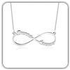 Handmade Collana con nome in argento sterling motivo infinito, fine | Personalizza questa collana con un nome; un gioiello curato e versatile per lo stile quotidiano.
