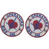 Handmade Set 2 Patch Toppa Ricamata Operatore BLSD DAE a Strappo | Forma Rotonda, Ricamo Dettagliato, Chiusura a Strappo, Bandiera Italiana, Simbolo Cardiaco