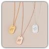 Handmade Collana con iniziale, motivo cane, minimalista, scritta gotica | Personalizza questa collana con un'iniziale; un accessorio versatile dallo stile curato.