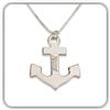 Handmade Collana personalizzabile in argento sterling motivo ancora | Personalizza questa collana con un dettaglio personale; un gioiello curato e versatile per lo stile quotidiano.