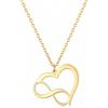 Handmade Collana in argento sterling, motivo infinito, motivo cuore | Questa collana presenta un motivo infinito; un accessorio versatile dallo stile curato.