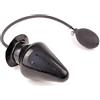 Rubberfashion Latex Analplug gonfiabile grande - Butt Plug Anale Gonfiabile Estremo XXXL - con pompa per donne e uomini 15 x 9 cm nero 0,4 mm senza nucleo solido