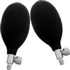 VALICLUD Pompa Manuale per Gonfiabili con Valvola, 2 Pezzi PVC Nero | Uso Domestico e Ospedaliero, Metallo Resistente, Impugnatura Ergonomica, per Monitor Pressione e Cuscini