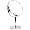 HIMRY® Doppia Faccia Specchi da Trucco, Ingranditori 7X Con Piedistallo ø 20 cm, 8 Specchio da Tavolo, Specchio Bagno per Rasatura, Cosmetico Radersi Specchio, Argento, cromato, KXD3108N-7x