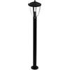 Eglo Lampada da Terra da Esterno Comunero 2, Lanterna da Giardino, Lampada | da Terra Outdoor in Alluminio Pressofuso nero, Plastica trasparente, Lampada da Esterno con Portalampada E27, IP44