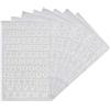 Magfok 4 toppe termoadesive con scritta Lettere da stiro, colore bianco, trasferimento da 1,90 cm