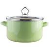 Krüger Haushaltswaren KRÜGER 31724PAG Juist-Casseruola in Acciaio smaltato, 24 cm, Colore: Verde Pastello