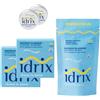 IDRIX KIT Dentifricio naturale solido IDRIX - Con fluoro, Remineralizzante - 2 Confezioni 60+Ricarica 120 (Tot 240 pastiglie)+ 2 vasetti viaggio