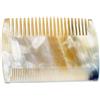 BARTHA Pettine in vero corno naturale, fatto a mano, antistatico, delicato sui capelli, pettine naturale di alta qualità per uomo e donna (pettine a doppio dente 11 cm)