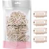 Basic Sense BasicSense - 60 extension per capelli in metallo resistente, con clip per denti a scatto per capelli fai da te, colore: biondo