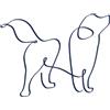 Tattwo.me - Tatuaggio temporaneo per adulti e bambini, 2 settimane, resistente all'acqua - Hund im Line-Art-Stil- Inchiostro vegetale - Certificato cosmetico UE (9X9 M0242).