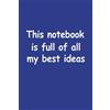 Gw This Notebook Is Full Of All My Best Ideas (Tascabile)