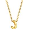Supcare Collana Donna in Acciaio Inossidabile，Ciondolo Donna Oro con Lettera A-Z Lunga 41cm+27cm estenzione di catena, Collana Ragazza Iniziale per Anniversario, Idee Regalo