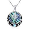 JERWLI Collana con nodo di strega, in argento Sterling 925, con ciondolo a forma di strega, per donne e ragazze, Argento sterling