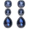 EVER FAITH Orecchini Rhinestone Cristallo festa moda Sposa Goccia aureole pendenti