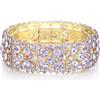 EVER FAITH Braccialetto Donna Cerimonia Sposa Accessori zircone 2 Livelli Piccola foglia Romano Tennis Bracciale per Donna e Ragazza
