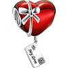 LSxAB Heart I Love You Key to My Heart Charm Compatible with Pandora Charms Bracelets