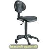 UNISIT Sgabello tecnico Unisit Esos EOE3 basso poliuterano integrale nero - EOE3