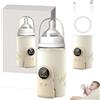 HOVCEH Scaldabiberon Portatile Senza Fili, HOVCEH Scalda Biberon Portatile con Display LED, 6000mAh Baby Bottle Warmer Riscaldamento Rapido a 6 livelli per Viaggi e Casa