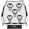 OEM VEVOR rete da lancio per allenatori di calcio (208 x 91 x 189 cm) con 5 tasche per bersagli, borsa portatile, barella e rete senza nodi, per allenare la precisione di passaggio del quarterback, nero