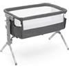 Chicco Next2Me Armonia, Culla Neonato Fianco Letto, Spondina Apribile, 11 Livelli di Altezza, Altezza Regolabile da 66 fino a 83 cm, 4 Ruote, Ottima Circolazione dell'Aria, Grigio Scuro Melange
