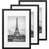Cozary 3 pezzi (21 x 29,7 cm) - cornice a4 nera con vetro e fondo MDF - cornice a4 da tavolo o da parete