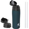 AORIN Borraccia Termica, Borraccia in Acciaio Inox 18/8, 500ml Borraccia Bambini, Bottiglia Termica Senza BPA e Perdite, Thermos per Sport, Outdoor e Pendolarismo con 2 Coperchi