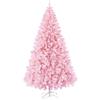 Yaheetech Albero di Natale 219 cm Artificiale Apertura Automatica Folto Realistico Supporto in Metallo Pieghevole Rami Decorazioni per Casa Negozio Rosa