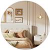 SONGMICS Specchio da Parete Rotondo, Cornice in Alluminio, 61 x 61 cm | Specchio Bagno Moderno, 1 Pezzo, per Ingresso e Camera da Letto, Bianco, Collezione BERIT LWM102WC01