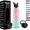 HoneyHolly Borraccia Termica Bambini 500 ML, Senza BPA, Borraccia Termica, 18/8 Acciaio Inox, Bottiglia Termica, Sottovuoto a Doppia Parete, Borracce Termiche, con Cannuccia, Termos per Scuola, Sport
