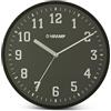 Velamp Orologio da parete al quarzo rotondo 25 cm, orologio da parete senza ticchettio, orologio da muro moderno e silenzioso 10 pollici. Numeri facili da leggere. Ideale per ufficio,cucina,scuola,palestra