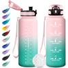 KollyKolla Borraccia 1,5L, a Prova di Perdite, Borraccia Sportiva con Indicatore del Tempo Motivazionale, Borraccia Sportiva con Filtro, Facile Pulizia, Borraccia Palestra per Ufficio, Yoga, Ciclismo, Gym