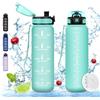 Vikaster Borraccia Sportiva, Borraccia 1000ml, Borraccia Sport, Borracce ciclismo, Senza BPA & Prova di Perdite, Borracce per Bambini, Adulto, Bici, Scuola, Ufficio, Yoga
