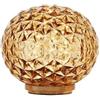 Kartell Mini Planet, Lampada da Tavolo a batteria, Ambra, Ø 16 cm