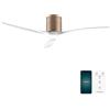 Cecotec - Ventilatori da Soffitto EnergySilence Aero 5500 Aqua GoldWhite Connected - 40 W, Diametro 132 cm, Wi-Fi, Protezione IP44, Timer 8 Ore, 3 Pale, 6 Velocità, Estate/Inverno