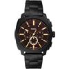 Fossil Orologio New Machine da uomo, movimento cronografo al quarzo da 44 mm con cinturino in acciaio inossidabile o in pelle