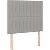 vidaXL Testiera Grigio Chiaro 90x5x118/128 cm Tessuto