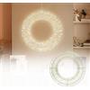 ECD Germany Ghirlanda Natalizia in Metallo con 1440 LED Ø 50 cm Luce Bianco Caldo con Timer Impermeabile IP44 Corona di Natale da Appendere Anello Decorazione per Porta d'Ingresso da Interni/Esterni