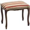 Vicentini arreda POUF PARIS IN LEGNO SHABBY CHIC NOCE IMBOTTITO RIVESTITO STOFFE ASSORTITE (LISERE ROSSO)