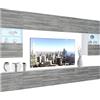 B BELINI GROUP BELINI parete attrezzata NEX 1 con LED, legno, glamour | Completo set soggiorno moderna parete attrezzata mobile TV