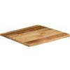 Generico Piano Tavolo Bordi Vivi 40x40x3,8cm Legno Massello Mango Grezzo,Accessori per tavoli,Piani per tavoli-370678