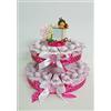 Generico Torta BOMBONIERA Rosa Coccinelle A PORTACHIAVE Battesimo,Nascita,Comunione, Compleanno (20 fette (Un Piano))