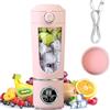 MIUUIPI Frullatore portatile da 700 ml, mini frullatore con 12 lame in acciaio inox e display digitale, ricaricabile per frullati e frullati, piccolo, per viaggi, cucina, ufficio, fitness (rosa)