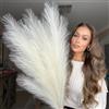 VOULUX - Erba pampas artificiale da 115 cm, con 18 steli, colore: beige