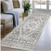 BORKOY Tappeto Cucina 120x240 cm Grigio,Vintage Tappeto Corridoio Morbido Passatoia Cucina Antiscivolo Lavabile in Lavatrice Passatoia Corridoio A Pelo Corto Tappeti Runner per Ingresso, Soggiorno