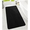 chakme Tappeto da bagno Chakme, 60 x 120 cm, tappetino da bagno nero, antiscivolo | Tappetino da Doccia in Memory Foam, Tappetino da Bagno Lavabile, Grande Tappetino da Bagno Assorbente Acqua